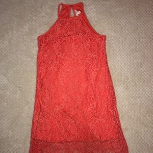 Salmon Lace Dress